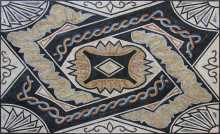 Rectangular Geometric Carpet Design Mosaic
